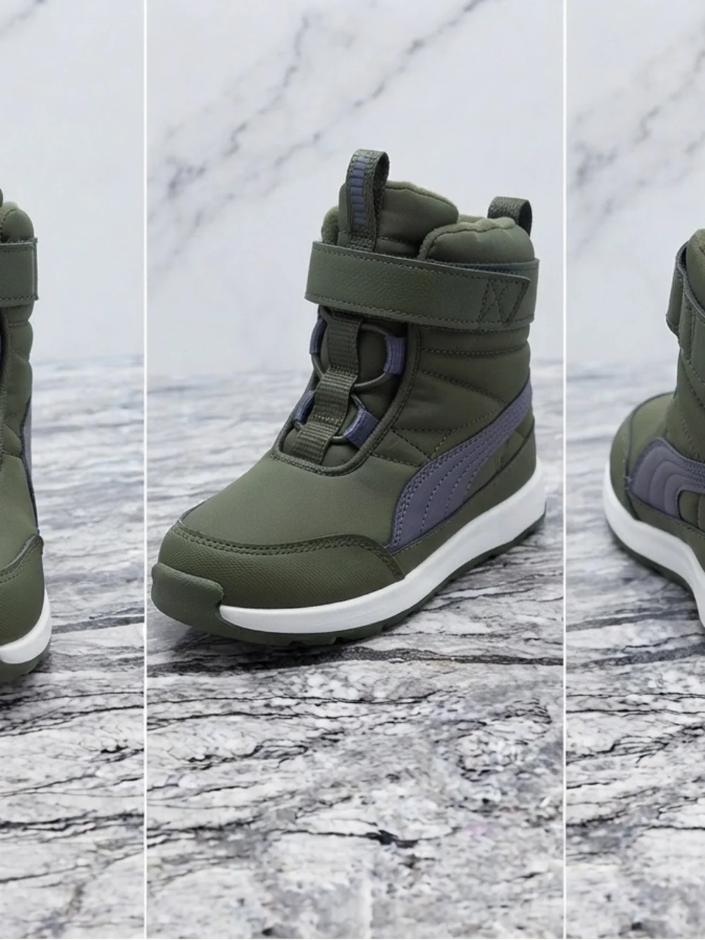 Puma Olive Green Kids Sneaker